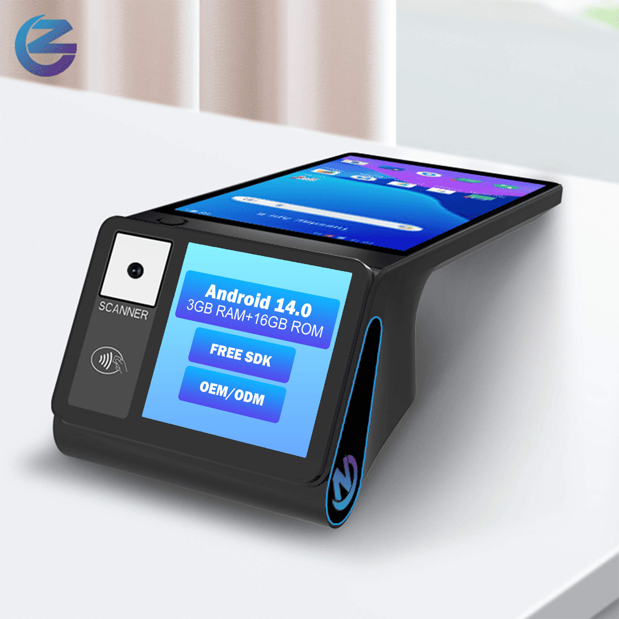Pos Terminal Android - أندرويد 14.0 شاشة مزدوجة 8 بوصة