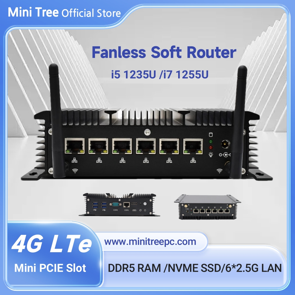 Thin Client Mini Pc - جهاز فاير وول صغير بدون مروحة،
