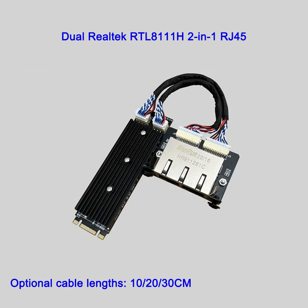 بطاقة شبكة صناعية M.2 B+M Key  - مراجعة Gigabit Network Card وسعره