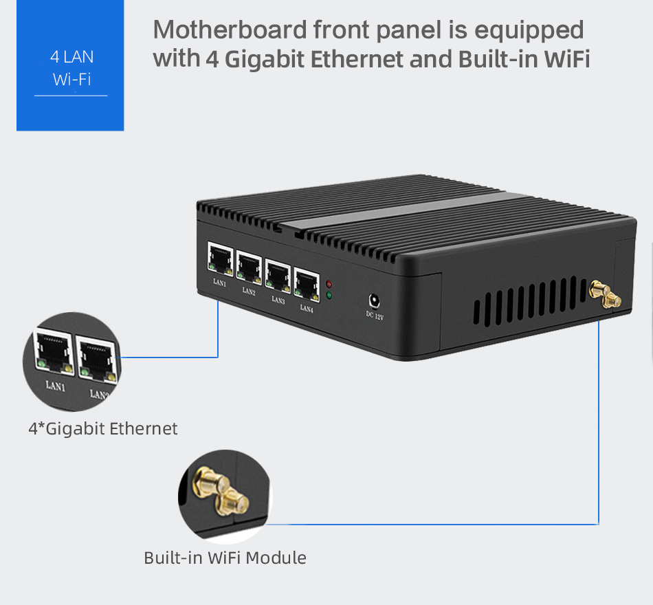 كمبيوتر مصغر بدون مروحة مع 4 م - مراجعة Thin Client Mini Pc وسعره