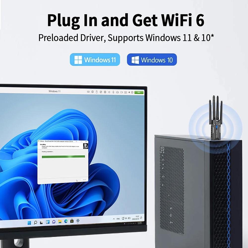 محول واي فاي 6 يو إس بي 3.0 بس - مراجعة Gigabit Network Card وسعره